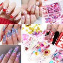 12 Colors Heart Holographic Nail Glitter Sequin Accessories Colorful 3D Nail Flakes Powder UV Gel Polish Acrylic Design for Women Girls Manicure Tips False Nails Supplies Kit Decorations KANGM