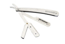 BRYERRE Professional Barber Straight Razor Safety Edge with 100-Pack Derby Blades 100 Percent Stainless Steel for Smooth Shave (Silver) BRYERRE