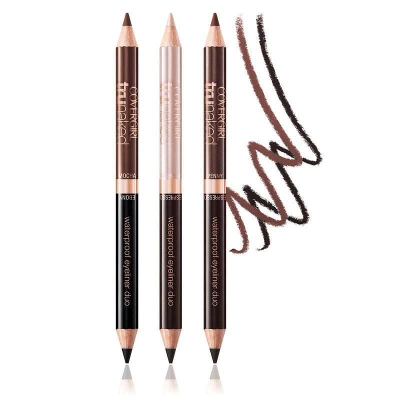 COVERGIRL truNaked Waterproof Eyeliner Duo Penny/Espresso, .03 oz (packaging may vary) COVERGIRL