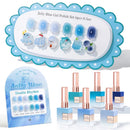 Double Rhythm 6 Pcs 15 ML Gel Polish Set Same Color Same Bottle Soak Off Gel Polish Kit Nail Art Manicure Salon DIY at Home for Women (Jelly Burgundy Red Glitter Silver -T6-56) Infinity Warehouse