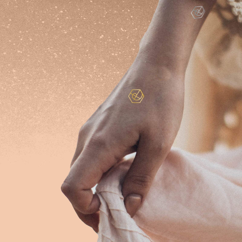 LumenKind, Mindful Marks (Gold) 31 Tiny Temp Tattoo Mindfulness Stickers - Wearable Reminders for your Intentions. Choose your Focus - Set your Intention - Renew your Commitment LUMENKIND