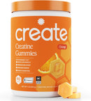 Create Creatine Monohydrate Gummies for Men & Women, Boost Focus, Strength, and Endurance, Anti-Melting Formula, Vegan, Gluten-Free, Non-GMO, 1.5g of Creatine per Gummy (Orange) Infinity Warehouse