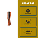 Wahl Beard & Mustache Comb for Men's Grooming - Handcrafted & Hand Cut with Cellulose Acetate - Smooth, Rounded Tapered Teeth - Model 3323 WAHL