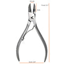 KOHM Ingrown Toenail Clippers for Thick Nails - 5" Long KP-700 Heavy Duty Stainless Steel Toe Nail Nippers Tool for Men, Women, Seniors & Adults - Professional Podiatrist Tool Kohm
