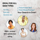 Crepe-less crepey skin firming cream to repair crepey arms, neck & hands. Organic tightening cream to erase crepy skin on arms, neck and body. Best moisturizer to treat saggy, crepe skin. Made in USA Vernal Skincare