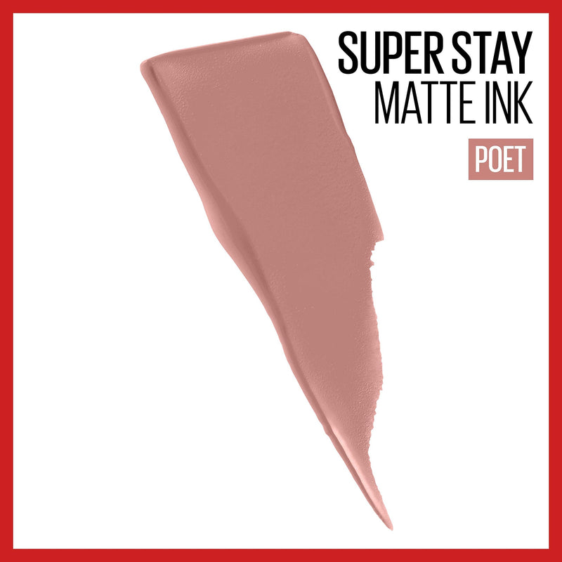 Maybelline New York SuperStay Matte Ink Un-nude Liquid Lipstick, Poet, 0.17 Ounce Maybelline New York
