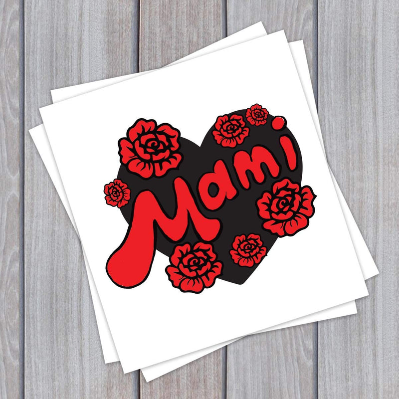 Mami Heart Temporary Tattoos (3-Pack) | Skin Safe | MADE IN THE USA| Removable Fashiontats