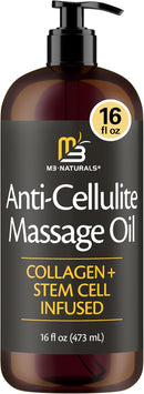 Anti Cellulite Massage Oil and Firm Dry Brush Kit | Collagen & Stem Cell Skin Tightening Kit | Radiant Body Care Kit for Women by M3 Infinity Warehouse