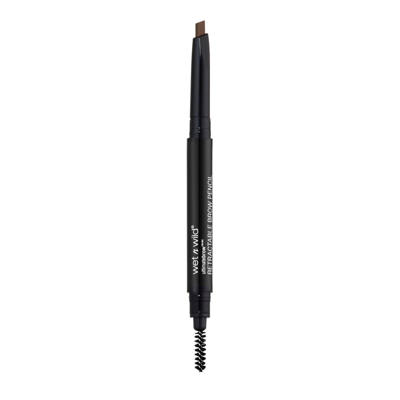 Wet n Wild Ultimate Eyebrow Retractable Definer Pencil, Medium Brown, Dual-Sided Brow Brush, Fine Tip, Shapes, Defines, Fills Brow Makeup wet n wild