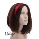 1 Inch Satin Hard Headband (Dark Red) Motique Accessories Store
