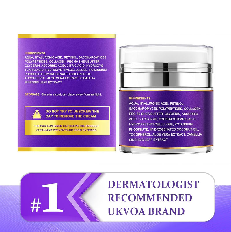 Neck Firming Cream, Anti-Aging Face Moisturizer for Women with Retinol, Collagen & Hyaluronic Acid, Tighten and Lift Neck Cream 1.7 Fl Oz Infinity Warehouse