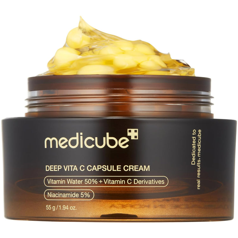 medicube Salmon DNA PDRN Pink Collagen Capsule Cream, Face Moisturizer | Lightweight Moisturizing Cream | PDRN, Niacinamide for Uneven Skin Tone, Glow hydration | Korean Skin Care 1.94 oz Infinity Warehouse