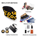 Cosmetic Bag MRSP Makeup bags for women,Small makeup pouch Travel bags for toiletries waterproof sunflower (51728) MRSP
