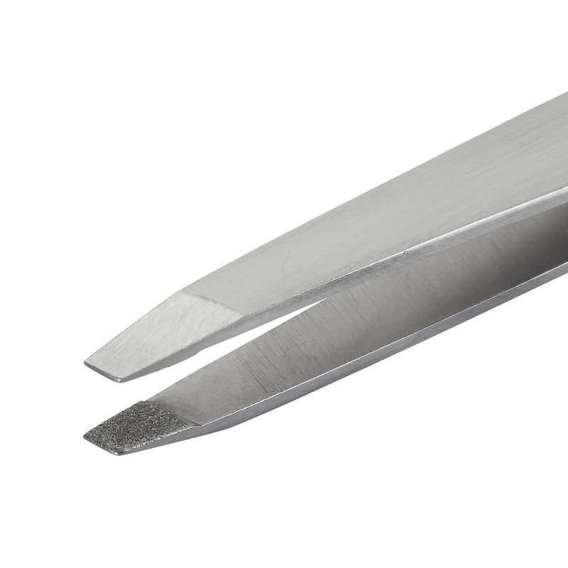 World's Best Tweezers Diamond Tip Tweezer - Diamond Coated Slant Tip Precision Eyebrow Tweezer, Facial & Ingrown Hair Remover - Perfectly Aligned - Grabs Hair From The Root - Stainless Steel Regine Switzerland