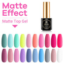 MEFA Gel Nail Polish Set 23 Pcs with Gift Box, Pastel Nail Gel Kit Cotton Candy Colors with No Wipe Mirror & Matte Top and Base Coat, Valentine's Day Hot Pink Sage Green Blue for Starter Soak Off Nail Art Salon Design Manicure MEFA