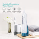 Water Flosser - Initio 300ML Water Dental Flosser Cordless for Teeth Cordless Dental Oral Irrigator with 3 Modes, 6 Tips, IPX7 Waterproof, Rechargeable Waterproof Teeth Cleaner for Home and Travel Initio