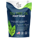 Tea Tree Oil Foot Soak With Epsom Salt - Made in USA - For Foot Odor, Toenail Fungus, Athletes Foot, Softens Calluses & Soothes Sore Tired Feet, Pedicure Spa at Home - 16oz FOOT CURE