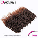 6 Packs Bomb Twist Crochet Hair 12 Inch Spring Twist Crochet Braids Pre-looped Mini Passion Twist Braiding Hair Senegalese Spring Twist Nubian Twist Kinky Curly Synthetic Hair Extensions (T30