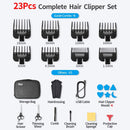 EKUZI Hair Clippers Cordless Hair Trimmer for Men Professional Haircut & Barbers Grooming Kit with 8 Attachment Combs EKUZI