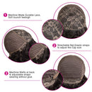 Human Hair Wigs with Bangs for Black Women 150% Density Brazilian Water Wave None Lace Front Wigs with Bangs Glueless Machine Made Wigs with Bangs Natural Black YISEA Store