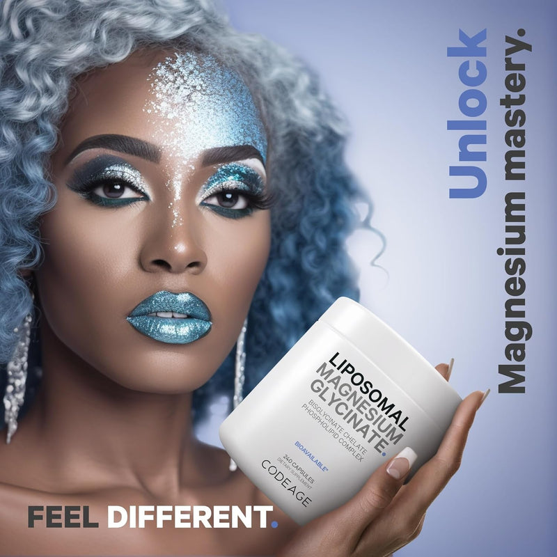 Codeage Liposomal Magnesium Glycinate Supplement, 2-Month Supply, Bisglycinate Magnesium Chelate, Chelated Magnesium Mineral Pills, BioPerine Black Pepper Vitamins Capsules, Non-GMO Vegan, 240 ct Infinity Warehouse