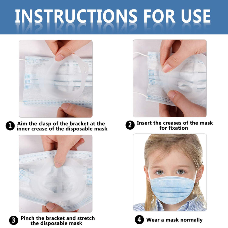 3D Mask Bracket - BeiYoYo Protect Lipstick Lips - Internal Support Holder Frame Nose Breathing smoothly - DIY Face Mask Accessories(Small-Kids) Beiyoyo