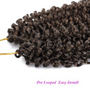 7 Packs Passion Twist Hair 22 Inch Water Wave Synthetic Braids for Passion Twist Crochet Braiding Hair Goddess Locs Long Bohemian Curl Hair Extensions (22Strands/Pack, T27