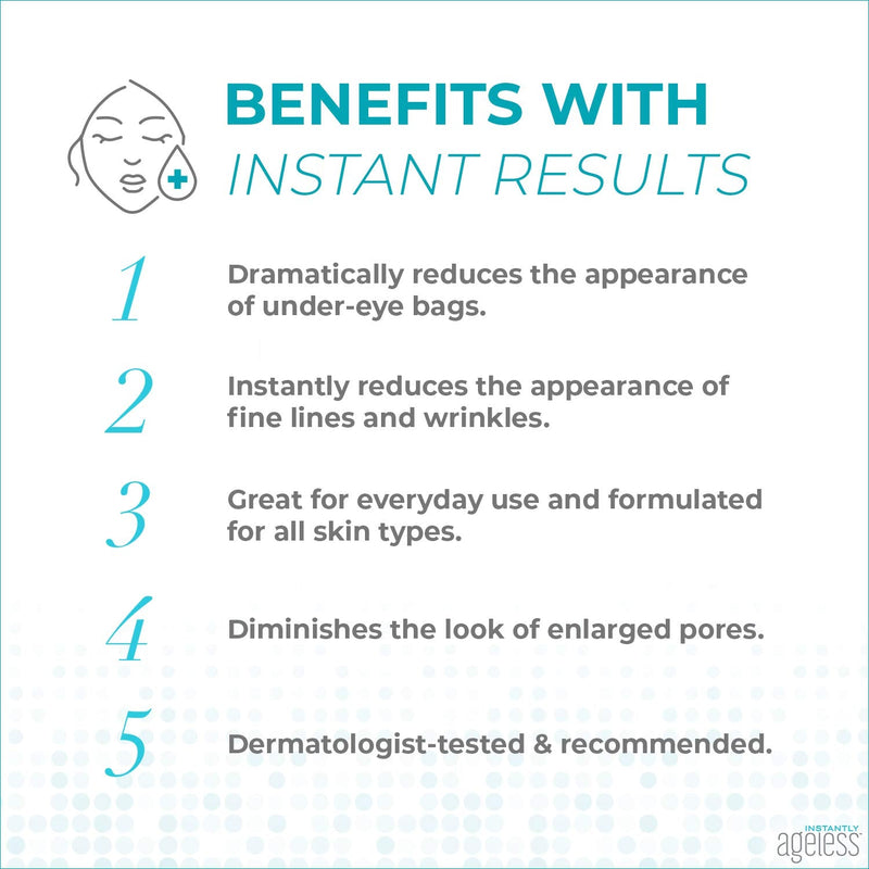 INSTANTLY AGELESS - Facelift In A Box Anti-Aging Face Cream for Forehead Wrinkles, Eyebrows, and Under-Eye Bags (10 Vials)… Instantly Ageless