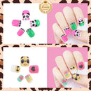 128 Pcs Fake Nails for Kids Stick on Nails for Little Girls Pre Glue Children Press On Nails Kit for Ages 7-12 Glue on Nails Toddlers Child Party Gift TMLECE TM