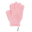 Evridwear Exfoliating Gloves for Shower, 100% Nylon Thick Soft Medium Heavy Bathing Gloves Dead Skin Remover Body Scrubber Smooth Skin with Hang Loop, 1 Pair (Pink) Evridwear