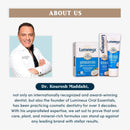Lumineux Oral Essentials Teeth Whitening Strips and Toothpaste - Sensitivity Free - Dentist Formulated and Certified Non-Toxic - No Artificial Flavors, Colors and SLS Free Oral Essentials