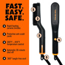 Tame the Wild Premium Beard Grooming Kit - Heated Beard Brush, Straightener Comb, Heat Protectant Spray, Beard Soap, Balm, Wooden Comb, and Storage Case Infinity Warehouse