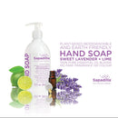 Sapadilla Sweet Lavender + Lime Biodegradable Liquid Hand Soap Pump, 12 Ounce, (Pack of 1) Sapadilla