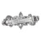 LUX ACCESSORIES Silver Marquise Cut Floral Clear Rhinestones Hair Clip LUX ACCESSORIES