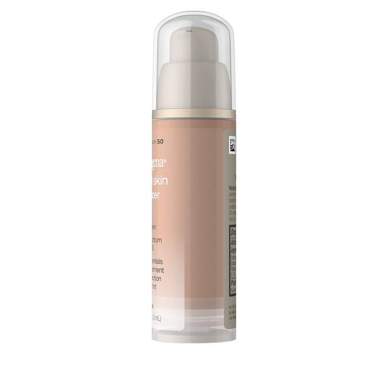 Neutrogena Healthy Skin Enhancer Sheer Face Tint with Retinol & Broad Spectrum SPF 20 Sunscreen for Younger Looking Skin, 3-in-1 Daily Enhancer, Non-Comedogenic, Tan to Medium 50, 1 fl. oz Neutrogena