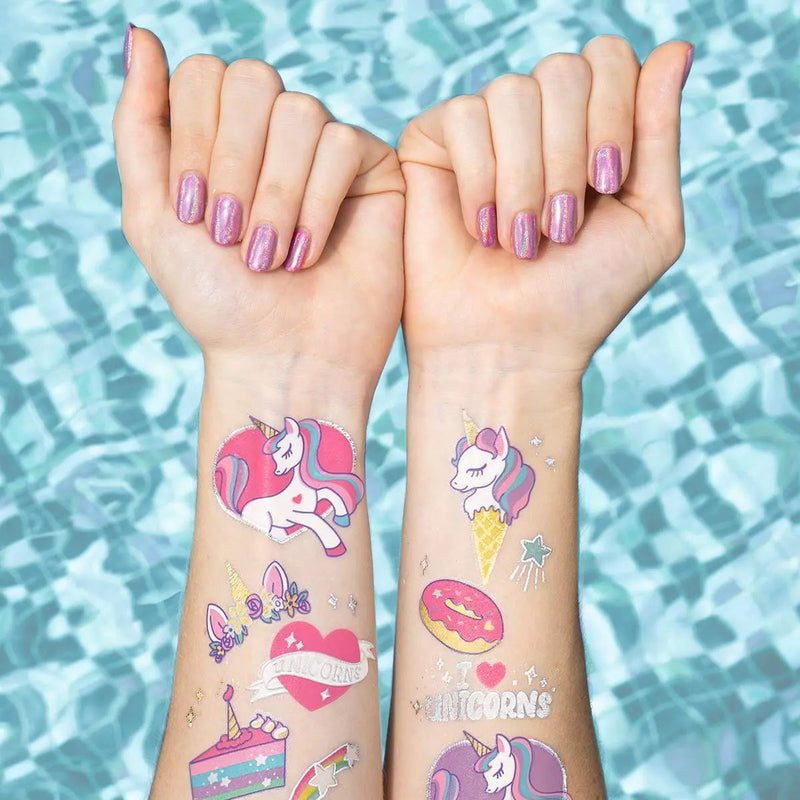 xo, Fetti Unicorn Party Supplies Temporary Tattoos for Kids - 36 Glitter Styles | Unicorn Party Favors and Birthday Decorations + Halloween Costume xo, Fetti