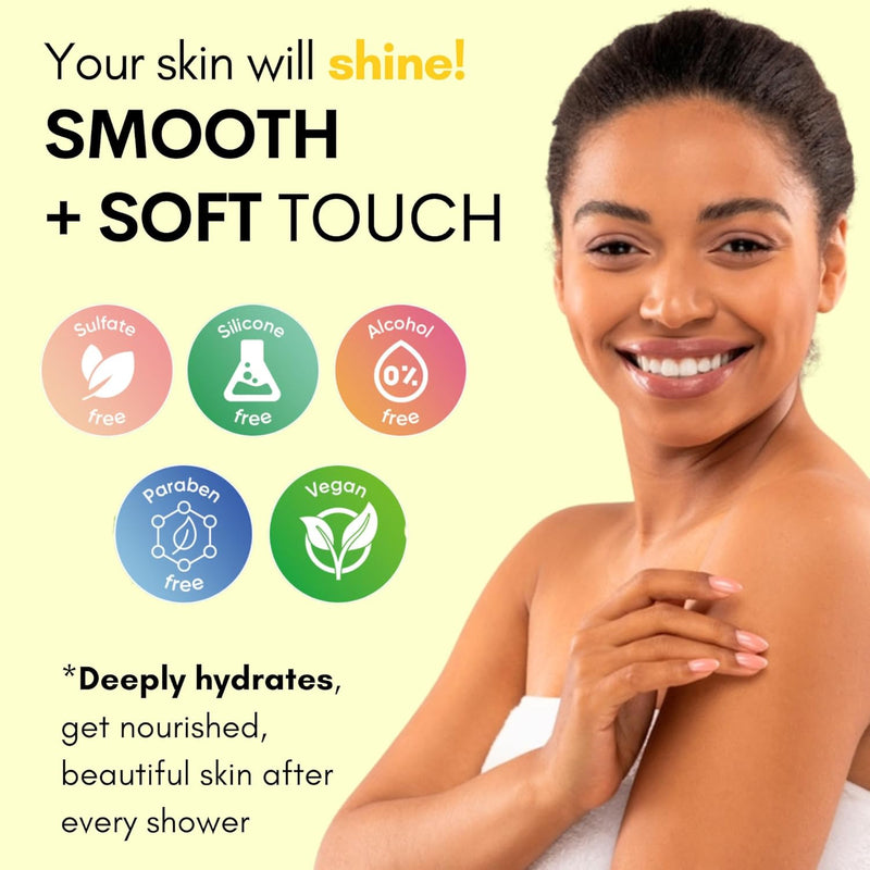 Muun Body Wash with AHA&BHA Exfoliating, 16.9 Fl Oz/500ml Prevent Ingrown Hair Even Skin Tone Underarm Bikini, Smoothe & Soften Body Wash Infinity Warehouse