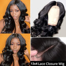 UNice Hair Body Wave Lace Front Human Hair Wigs, Unprocessed Brazilian Virgin Human Hair 13X4 Lace Frontal Wig Pre Plucked with Baby Hair 150% Density (18 Inch) UNICE Store
