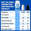 Oral Probiotics, 11 Billion CFU, with M18, A12, Oral Probiotics for Mouth Bad Breath for adults, Dry Mouth, Gum Health & Gum Restore, Chronic Halitosis, Fresh Breath, 60 Lozenges (Mint Flavor) Infinity Warehouse