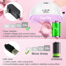 UV LED Nail Lamp, LKE Nail Dryer 72W Gel Nail Polish Curing Lamp UV Nail Lamp LED Nail Lamp for Gel Nail Polish Kit Nail Light Nail Art Accessories White LKE