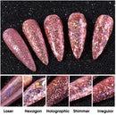 Hanzel Nail Powder Set - 12 Jars Flashing Crystal Sequins,Glitter Aurora Chameleon Powder,Christmas Decoration for Nail or Artworks, Pretty Colors,Easy apply at Home or Premium Salon (A5) Hanzel