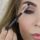 Angled Eyebrow Brush with Spoolie - Beauty Junkees Duo Eye Brow Brush and Comb with Firm Thin Angle for Filler, Tint, Liner, Definer, Shaper, Tamer, Cruelty Free Beauty Junkees