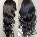 QTHAIR 14A Body Wave Fake Scalp 4x1 T Part Lace Closure Human Hair Wigs Middle Part for Black Women Unprocessed Brazilian Virgin Hair Long Wigs Pre Plucked with Baby Hair 150% Density 16 inch QTHAIR