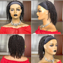 VTAOZI Headband Wigs for Black Women Kinky Curly Headband Wig Human Hair 9A Glueless None Lace Front Wigs 150% Density Afro Kinky Curly Half Wigs Natural Color 20 Inch VTAOZI Store