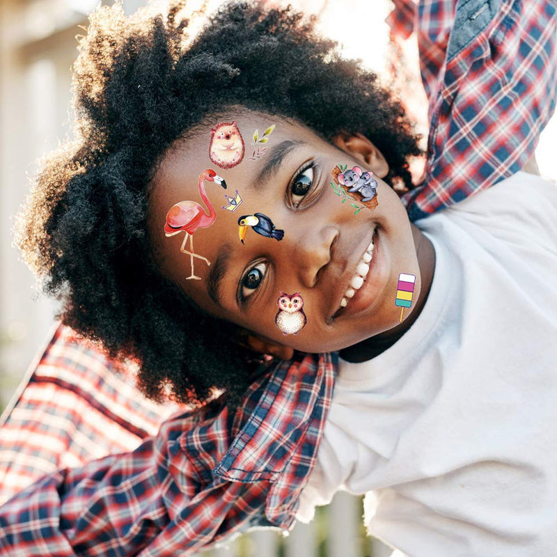 Temporary Tattoos for Kids, Christmas Birthday Party Supplies Unicorn Mermaid Butterflies Dinosaur Fake Tattoo Stickers Art(6 Sheets) AIDFSIP