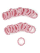 Heliums Small Light Pink Gentle Hold, 1 Inch Mini Sized, Soft and Stretchy Seamless Elastic Nylon Fabric Rolled Ponytail Holders for for Kids, Braids and Fine Hair - 20 Hair Ties Heliums Store