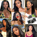 QTHAIR 12A Grade Brazilian Straight Human Hair(22" 24" 26" 28",400g,Natural Black) 100% Unprocessed Brazilian Virgin Hair for Black Women QTHAIR Store