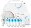 GLO Science So Brilliant Tooth Whitener Set – Fast, Sensitivity Free Teeth Whitening Technology – Includes Warming Mouthpiece with LED Light, 6% Hydrogen Peroxide Gel Pods, Lip Balm, & Travel Case Infinity Warehouse