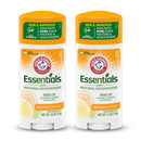 ARM & HAMMER Essentials Deodorant- Orange Citrus- Solid Oval - Made with Natural Deodorizers- Free From Aluminum, Parabens & Phthalates, 2.5 oz (Pack of 2) Arm & Hammer