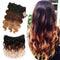 100% 7A Brazilian Remy Human Hair Weave Double Weft Body Wave 3 Bundles 300g Ombre Hair Extensions for Women (20 inch,Natural Black to Dark Auburn to Dark Blonde